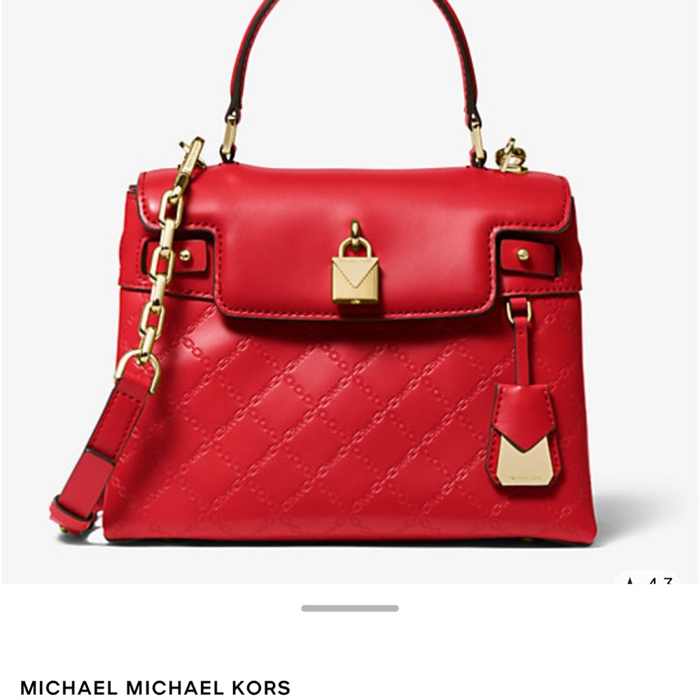 Michael Kors Red Satchel Bag